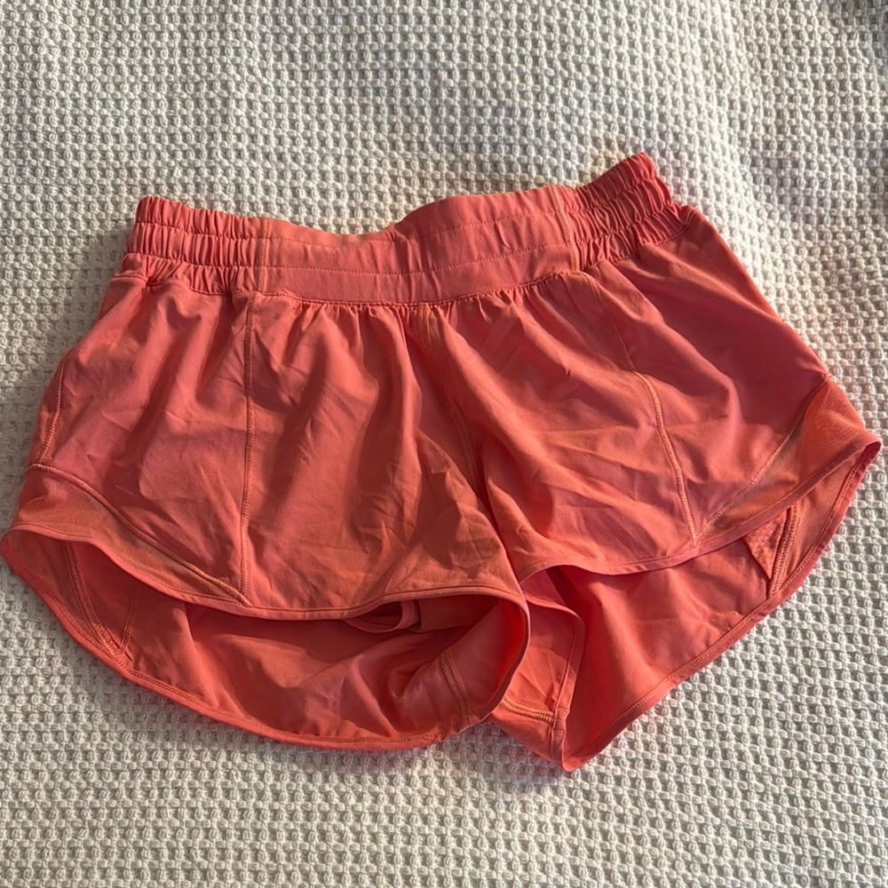 Lululemon Hotty Hot Coral Shorts
